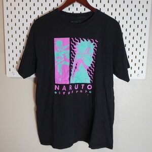 Naruto Shippuden T Shirt‎ Anime Manga Graphic Print Black Large